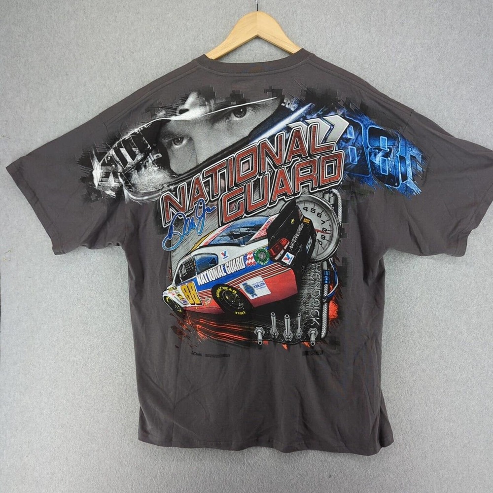 Dale Earnhardt Jr All Graphic Print Racing T Shirt Chase Authentics NASCAR 2XL